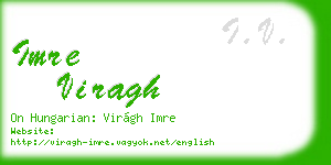 imre viragh business card